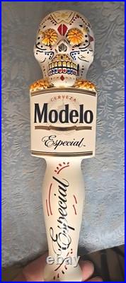 SET OF 3 Rare Modelo Especial Sugar Skull Beer Draft Tap Handle 10 1/4