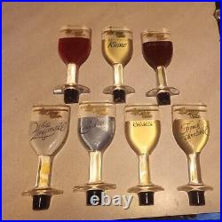 SET OF 7 DIF Anheuser Busch Master Cellars Wines California Lucite Tap Handles