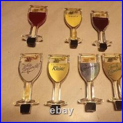SET OF 7 DIF Anheuser Busch Master Cellars Wines California Lucite Tap Handles
