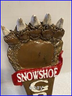 SNOWSHOE BREWING GRIZZLY BROWN ALE draft beer tap handle. CALIFORNIA