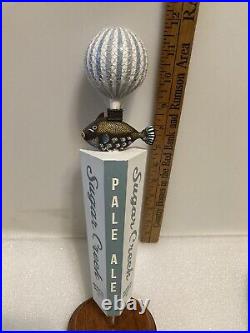 SUGAR CREEK FISH IN A HOT AIR BALLOON draft beer tap handle. NORTH CAROLINA