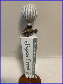 SUGAR CREEK FISH IN A HOT AIR BALLOON draft beer tap handle. NORTH CAROLINA