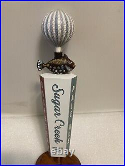 SUGAR CREEK FISH IN A HOT AIR BALLOON draft beer tap handle. NORTH CAROLINA