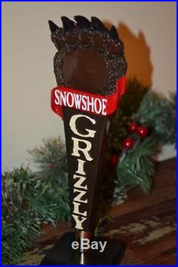 SUPER RARE/SCARCE NEW SNOWSHOE GRIZZLY BEER DRAFT TAP HANDLE