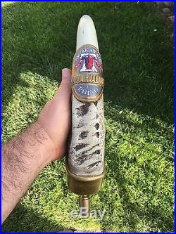 SUPER RARE SCARCE USED AMERICAN ALE RHINO HORN SIMULATED BEER DRAFT TAP HANDLE