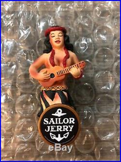 Sailor Jerry Spiced Rum Rare Hula Girl beer tap handle brand new 4 tall