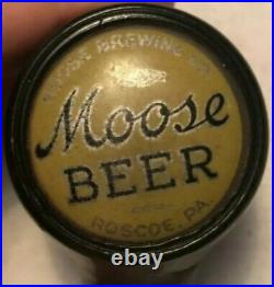 Scarce Moose Beer Ball Tap Knob Handle Moose Brewing Co. Roscoe, PA