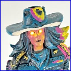 Shiner Texhex IPA Bruja's Brew Witch Figural cow girl LED eyes beer tap handle