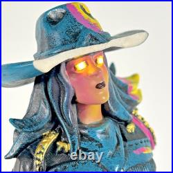 Shiner Texhex IPA Bruja's Brew Witch Figural cow girl LED eyes beer tap handle