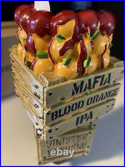 Sinister Brewing Beer Tap Handle Mafia Blood Orange IPA Skeleton Skull Gangster