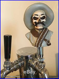 Skull Bandito Zapata figural beer tap handle for kegerators! Brand New! Skeleton
