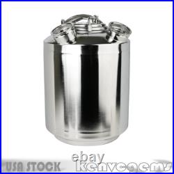 Stainless 2.5 Gallon/10 L Cleaning Keg, Beer Line Cleaning Kit with 2 D Coupler