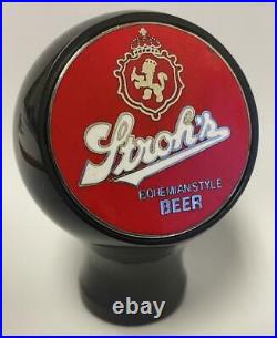 Stroh Stroh's beer ball knob Detroit Michigan tap handle vintage brewery #2