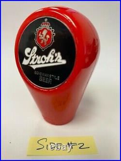 Stroh Strohs DOUBLE beer ball knob Detroit MI tap marker handle vintage brewery