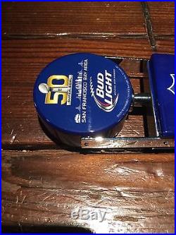 Super Bowl 50 Bud Light Beer Tap Handle Denver Broncos vs Panthers Budweiser