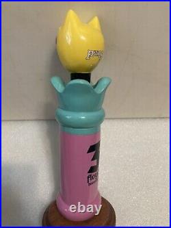 THREE FLOYDS GUMBALL HEAD SMOKING CAT Draft beer keg tap handle. INDIANA. Rare