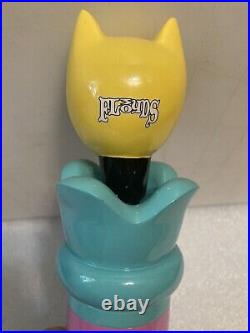 THREE FLOYDS GUMBALL HEAD SMOKING CAT Draft beer keg tap handle. INDIANA. Rare