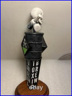 TOXIC BREW COMPANY TOXIC RADIOACTIVE WASTE BARREL & SKULL beer tap handle. OHIO