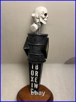 TOXIC BREW COMPANY TOXIC RADIOACTIVE WASTE BARREL & SKULL beer tap handle. OHIO