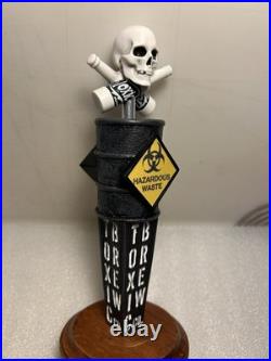 TOXIC BREW COMPANY TOXIC RADIOACTIVE WASTE BARREL & SKULL beer tap handle. OHIO