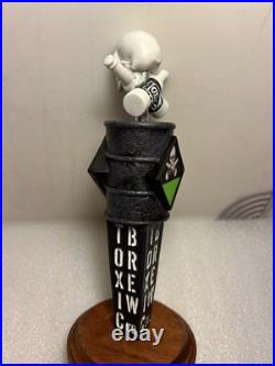 TOXIC BREW COMPANY TOXIC RADIOACTIVE WASTE BARREL & SKULL beer tap handle. OHIO