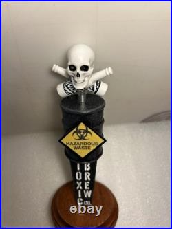 TOXIC BREW COMPANY TOXIC RADIOACTIVE WASTE BARREL & SKULL beer tap handle. OHIO