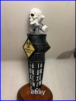 TOXIC BREW COMPANY TOXIC RADIOACTIVE WASTE BARREL & SKULL beer tap handle. OHIO