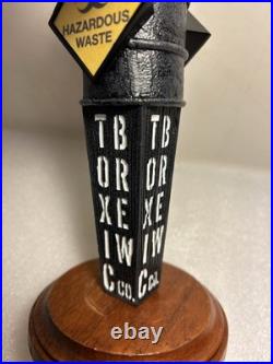 TOXIC BREW COMPANY TOXIC RADIOACTIVE WASTE BARREL & SKULL beer tap handle. OHIO