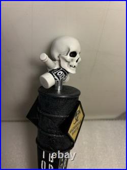 TOXIC BREW COMPANY TOXIC RADIOACTIVE WASTE BARREL & SKULL beer tap handle. OHIO