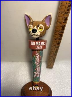 TRIPPING ANIMALS NO MAMES LAGER TRIPPING CHIHUAHUA beer tap handle. VIRGINIA TRIPPING ANIMALS NO MAMES LAGER TRIPPING CHIHUAHUA beer tap handle. VIRGINIA