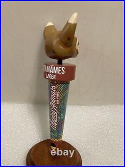 TRIPPING ANIMALS NO MAMES LAGER TRIPPING CHIHUAHUA beer tap handle. VIRGINIA