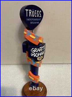 TROEGS BREWING GRAFFITI HIGHWAY IPA draft beer tap handle. HERSHEY, PENNSYLVANIA