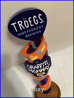 TROEGS BREWING GRAFFITI HIGHWAY IPA draft beer tap handle. HERSHEY, PENNSYLVANIA