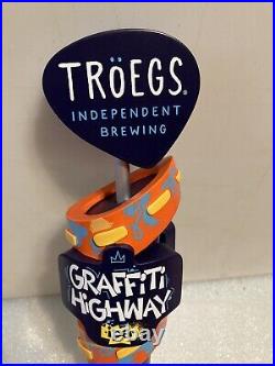 TROEGS BREWING GRAFFITI HIGHWAY IPA draft beer tap handle. HERSHEY, PENNSYLVANIA