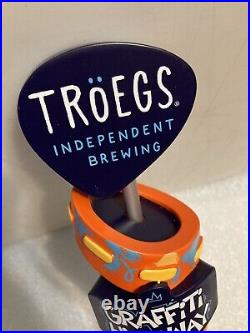 TROEGS BREWING GRAFFITI HIGHWAY IPA draft beer tap handle. HERSHEY, PENNSYLVANIA