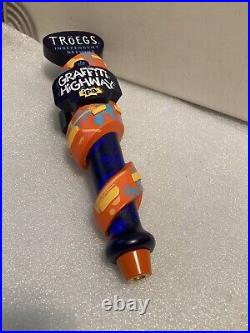 TROEGS BREWING GRAFFITI HIGHWAY IPA draft beer tap handle. HERSHEY, PENNSYLVANIA