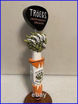 TROEGS BREWING NUGGET NECTAR IPA draft beer tap handle. HERSHEY, PENNSYLVANIA