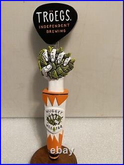 TROEGS BREWING NUGGET NECTAR IPA draft beer tap handle. HERSHEY, PENNSYLVANIA