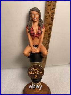TWIN PEAKS BREWING KNOTTY BRUNETTE draft beer tap handle. TEXAS