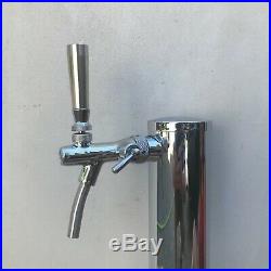Tap Tower Single self closing Faucet flow adjuster Steel handle corny beer keg