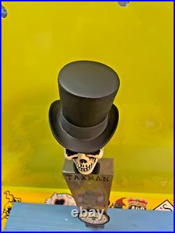 Taxman Brewing BEER Tap Handle NIB 13 Skull Top Hat GOLD Standard INDIANA Brew