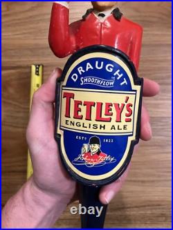 Tetley's Beer Tap Handle Knob Top Brewing Draft Bar Top Keg Pub English Ale