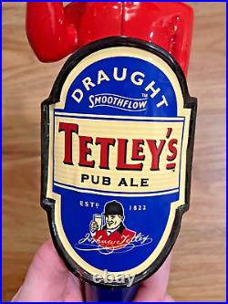 Tetley's Beer Tap Handle Knob Top Brewing Draft Bar Top Kegerator Pub Ale