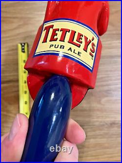 Tetley's Beer Tap Handle Knob Top Brewing Draft Bar Top Kegerator Pub Ale
