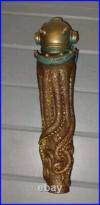The Deep Ron Lee Beer Tap Handle Octopus with Diver Helmet