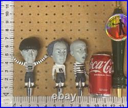 The Three Stooges Beer Tap Handle Set Of 3 Moe Larry Curly Comedy Draft Keg