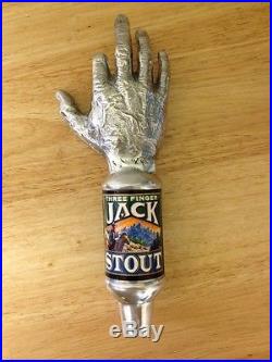 Three Finger Jack Stout Beer Tap Handle Vintage Rare Knob