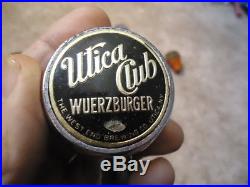 UTICA CLUB WUERZBURGER ANTIQUE BALL KNOB BEER TAP HANDLE TAP SALE RD DESCR RARE