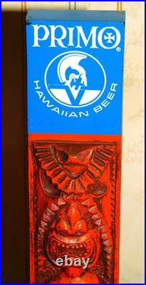 Ultra Rare! 1972 PRIMO Hawaiian BEER Warrior Totem Pole TAP HANDLE (Nice+) WOW