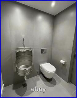 Unique urinals made from beer kegs perfect for bars, pubs, or themed venues